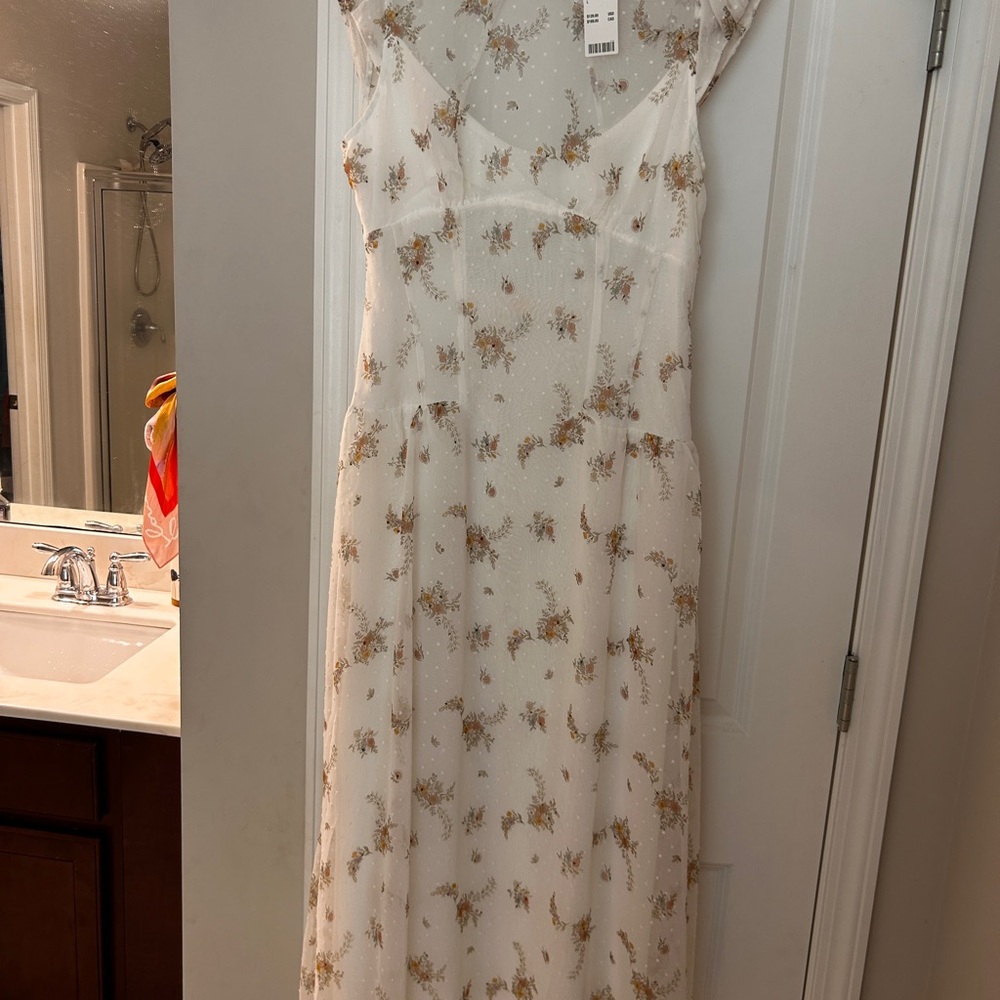 Urban Outfitters White Floral Maxi Dress